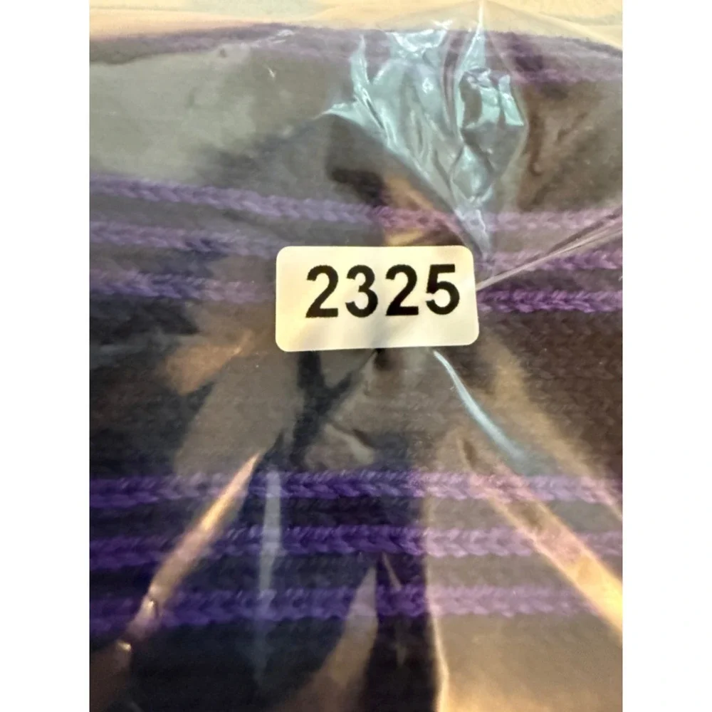 Ted Baker London Mens Wool Scarf Purple Navy Striped Made in Germany XA1M XV44
